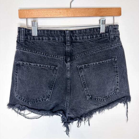 Zara Black Cut off Distressed Shorts - Picture 4 of 4
